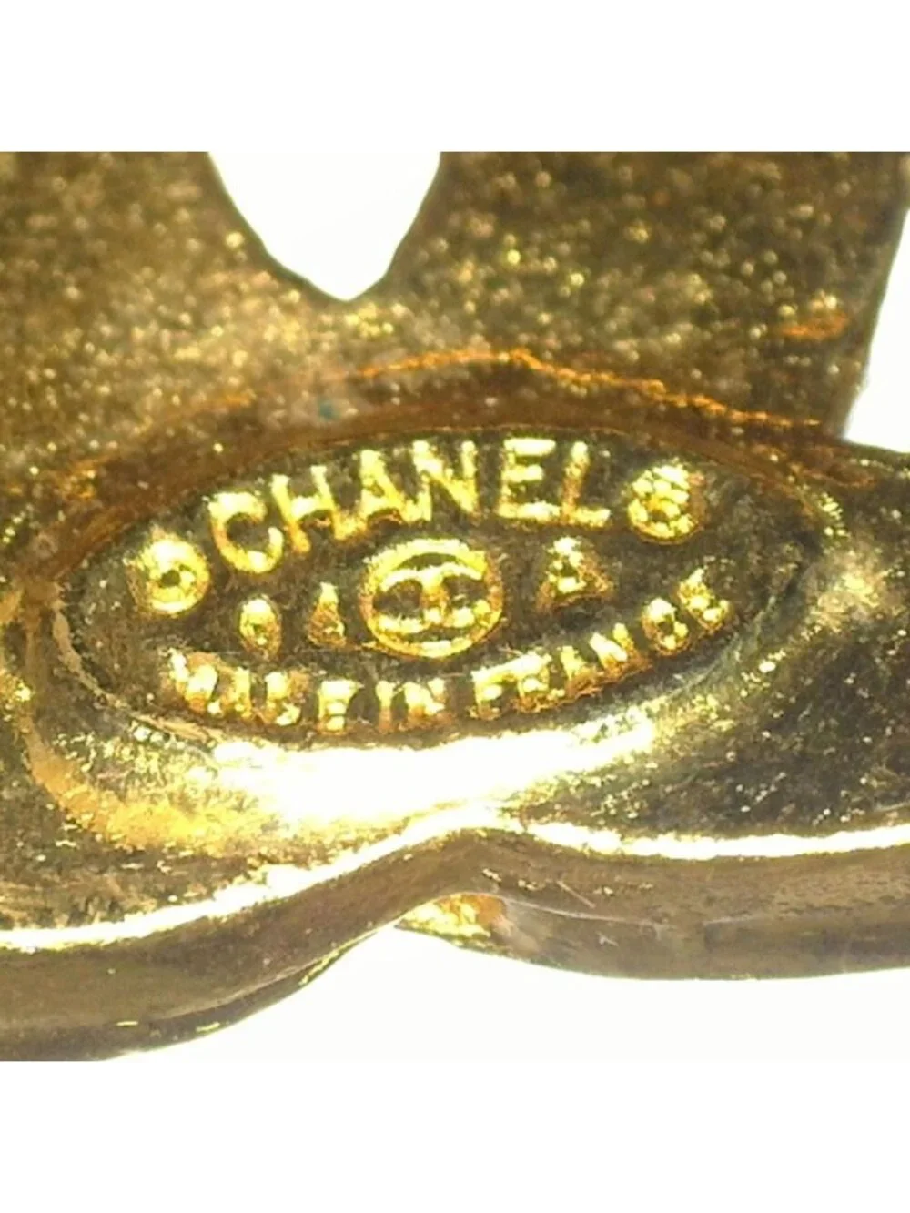 Chanel Triple CC Logo Corsage Gold Brooch